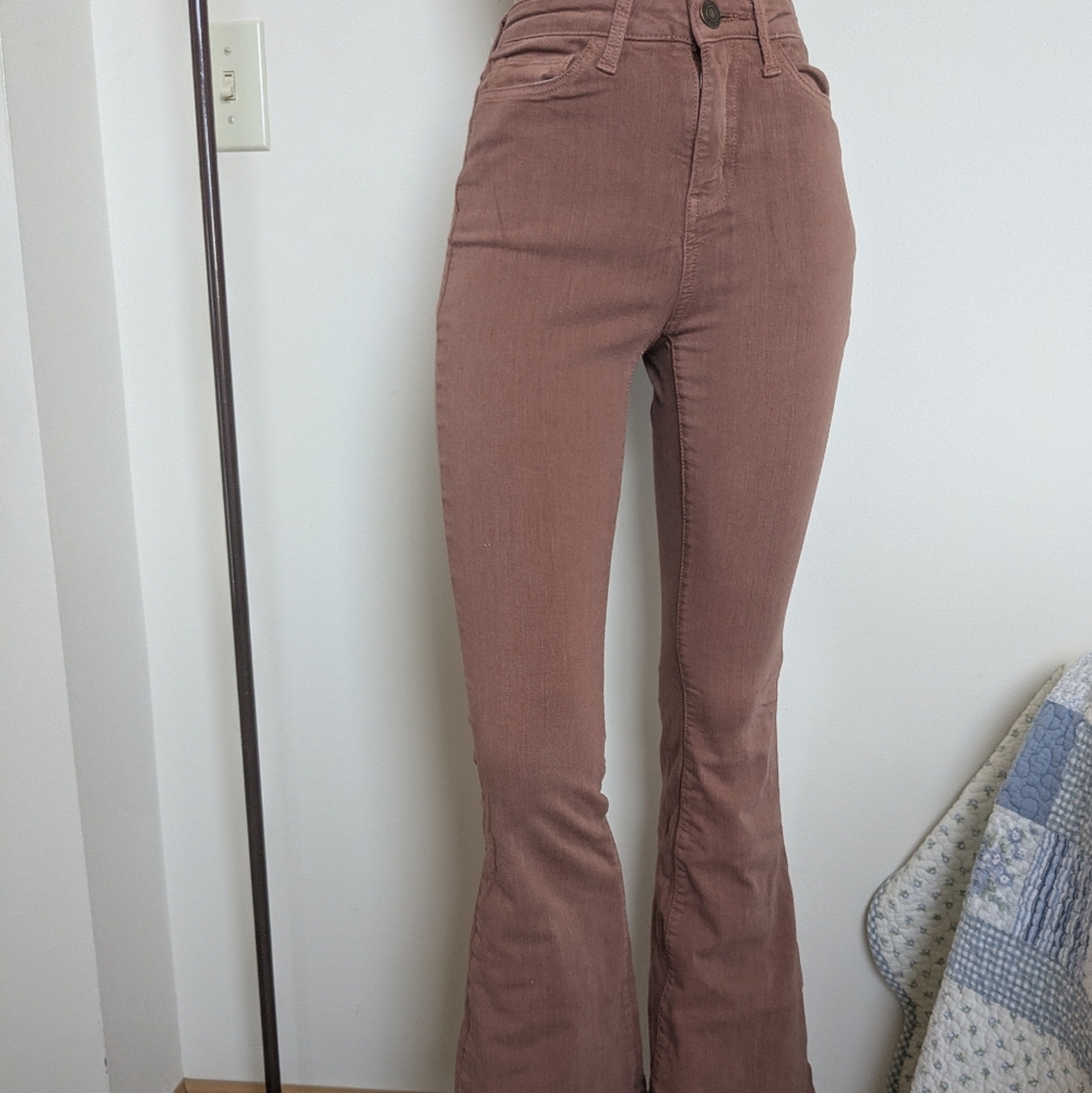 SO Earthy Tone Flare Jeans